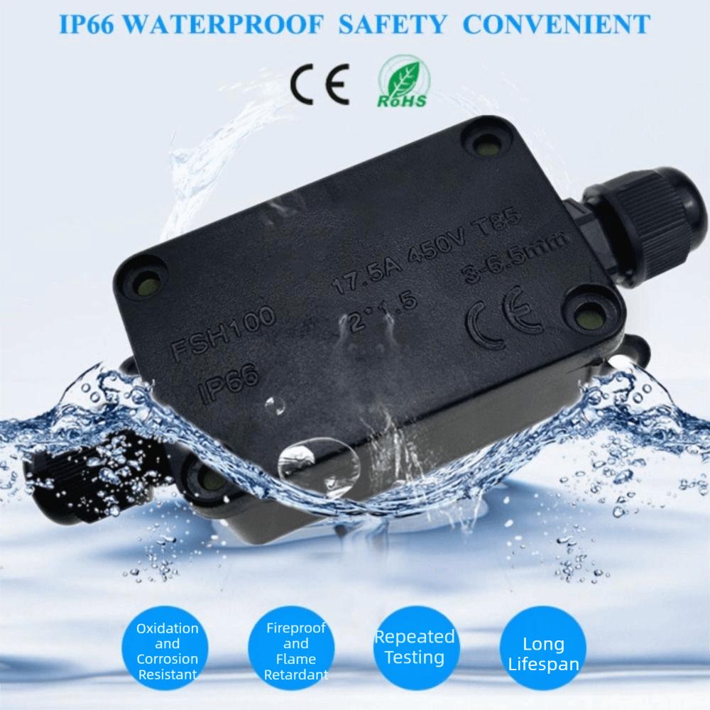 2-Way 3-Way Sealed Cable Connector IP66 Electrical Cable Box IP66 Junction Box  Garden Projects