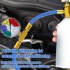 Metal AC Refrigerant Recharge Hose Kit with 1/2 Acme Thread Pressure Gauge Sturdy R134A Car Air Conditioner Recharging Hose