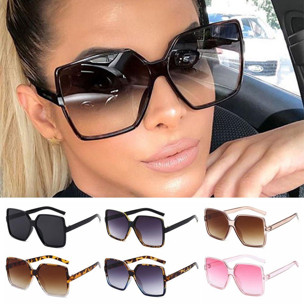 Women Men Eyewear Big Frame Oversized Sunglasses Square Sun Glasses Uv Protection Fashion Shades