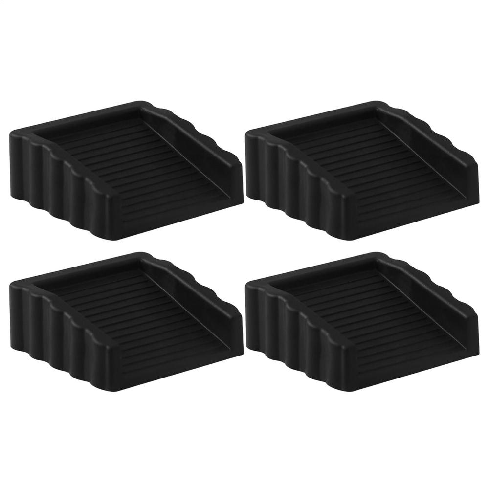 Door Holder Rubber Door Stoppers Wedge Non-Slip 4 Pieces Holder Two-Way Wedge for Room Privacy Living Room Home Safety Hotel