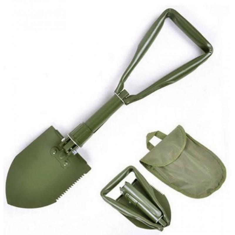 Multi-Function Folding Shovel Camping Hiking Outdoor Survival Car Emergency Tool Green Black