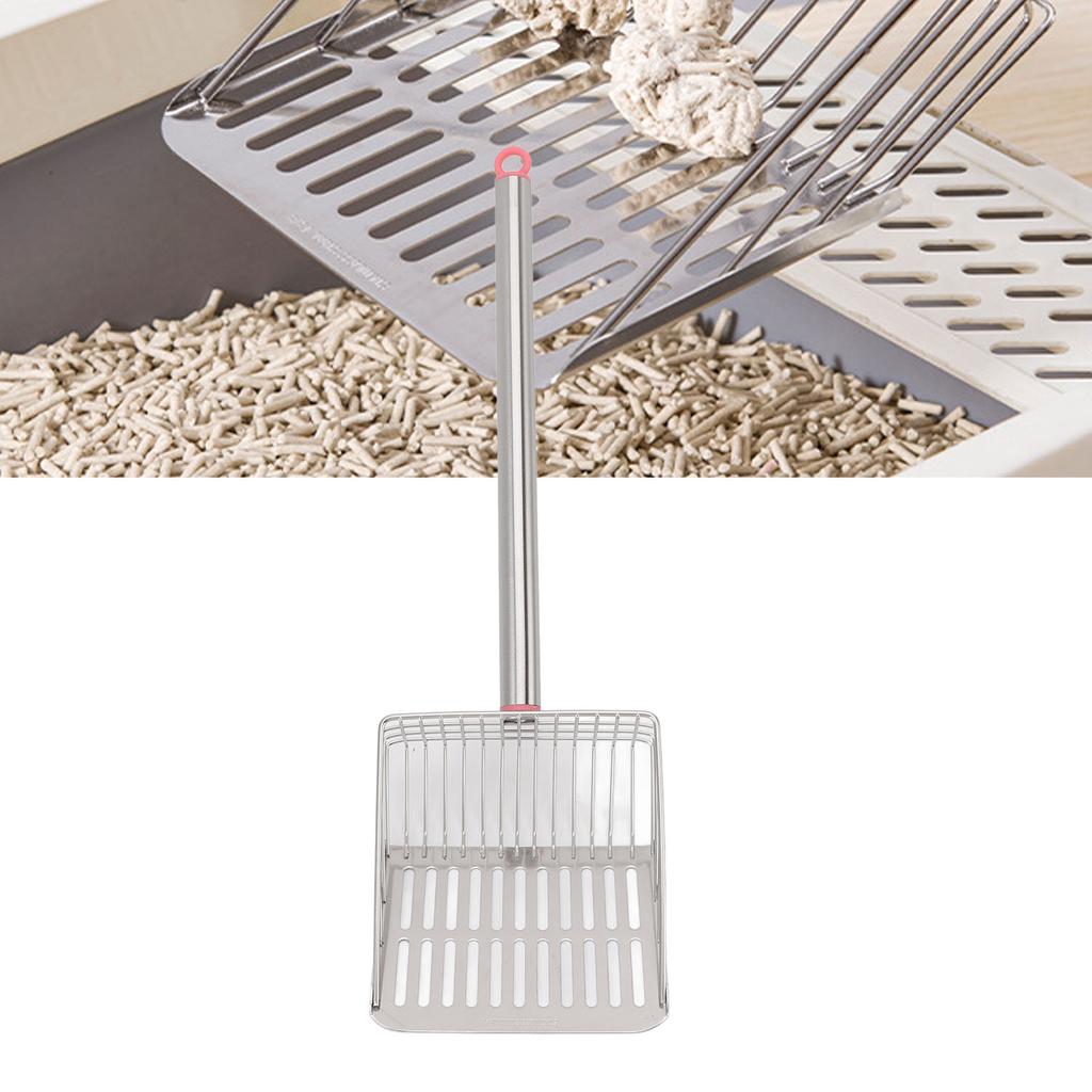 Chicken Poop Scooper   Handle Stainless Steel Non Stick Slat Litter Sifting Shovel for Chicken Pet Cat