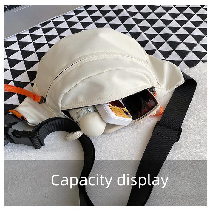 Crossbody-väska Enkel och mångsidig bröstväska ins Modemärke Liten kroppsväska Casual Japansk lätt sport löparväska