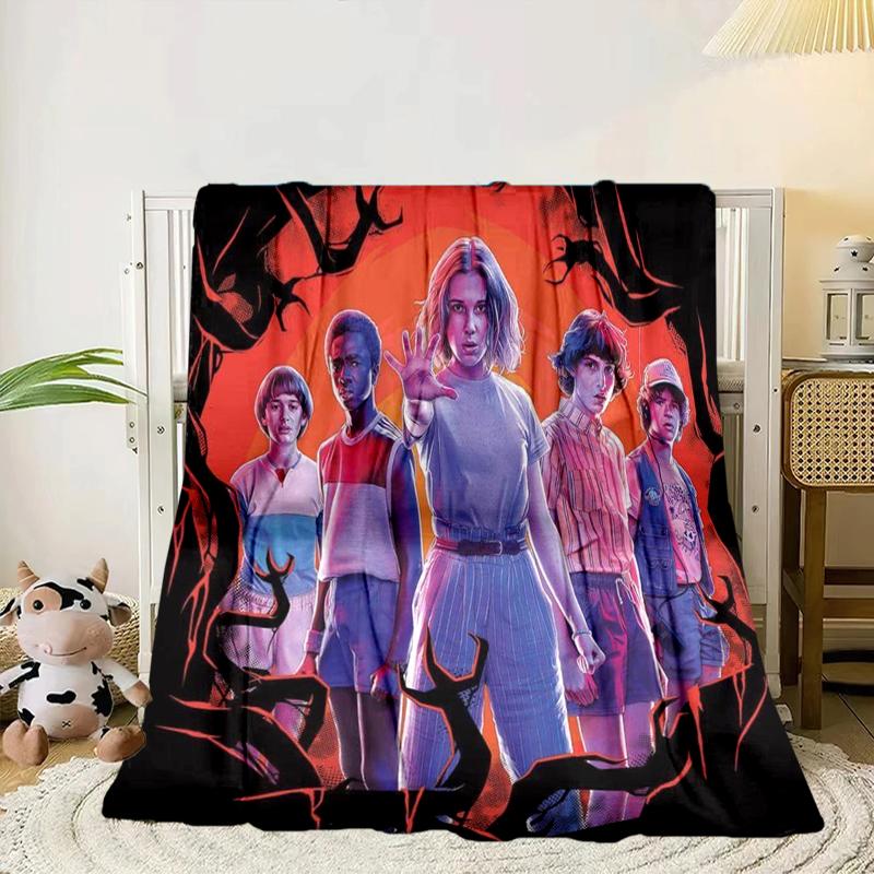 Stranger Sci-fi Adventure Blanket Flannel Blanket for Bed, Sofa, Camping, Hiking, Picnic Essentials, Gift for Family Fan Gifts