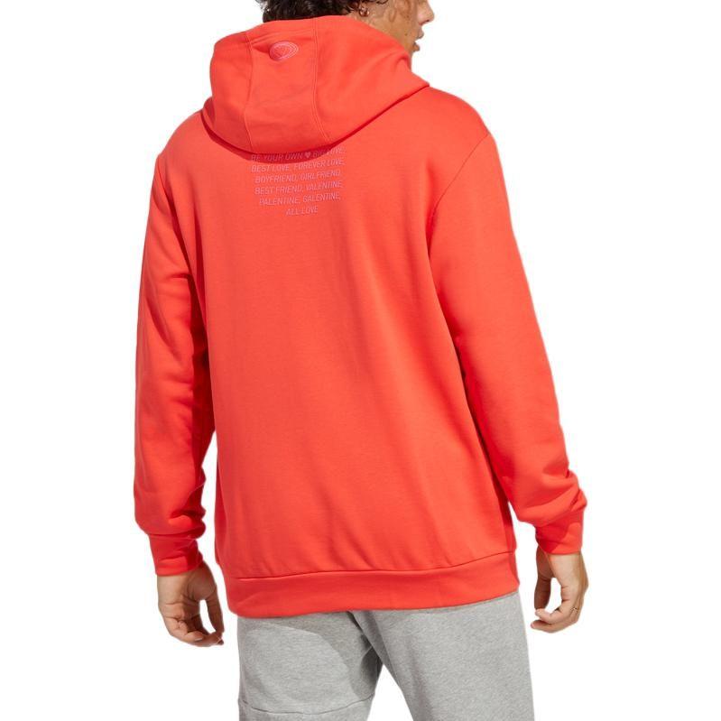 Adidas Sweatshirts Unisex Light Red Hooded Moderate Regular IL8298