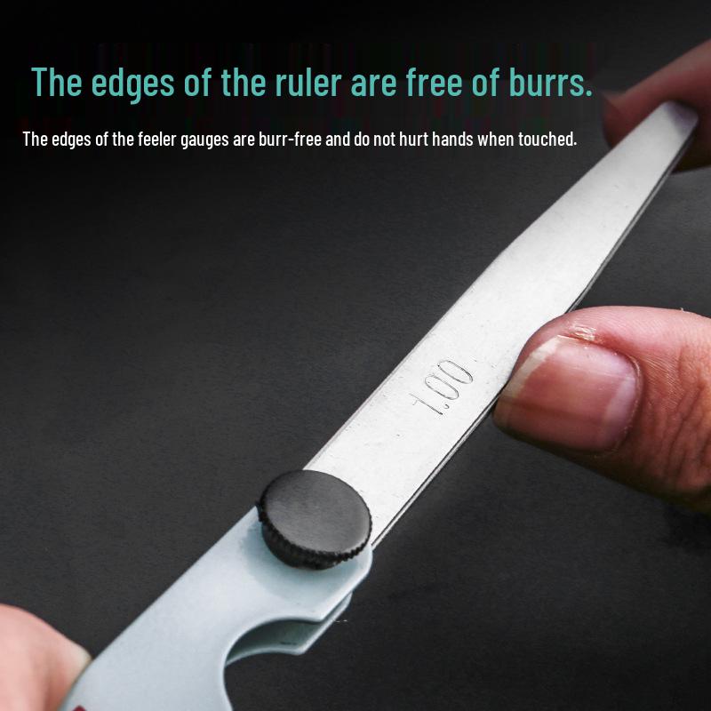 High-Precision Stainless Steel Feeler Gauge, Wedge-Shaped for Valve Adjustment, 0.02-1.0mm
