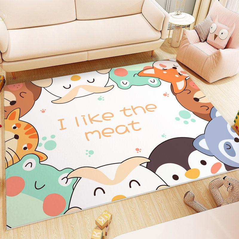 Ins Cartoon Bedroom Full of Bedside Carpet Household Baby Crawling Pad Living Room Children's Room Cute