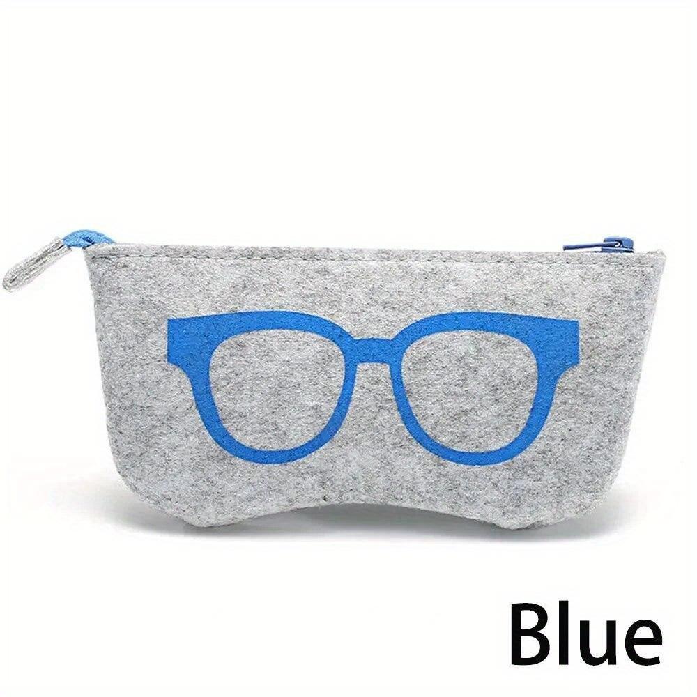 Protector Storage Portable Eye Glasses Bag Sunglasses Case Zipper Pouch Felt Box
