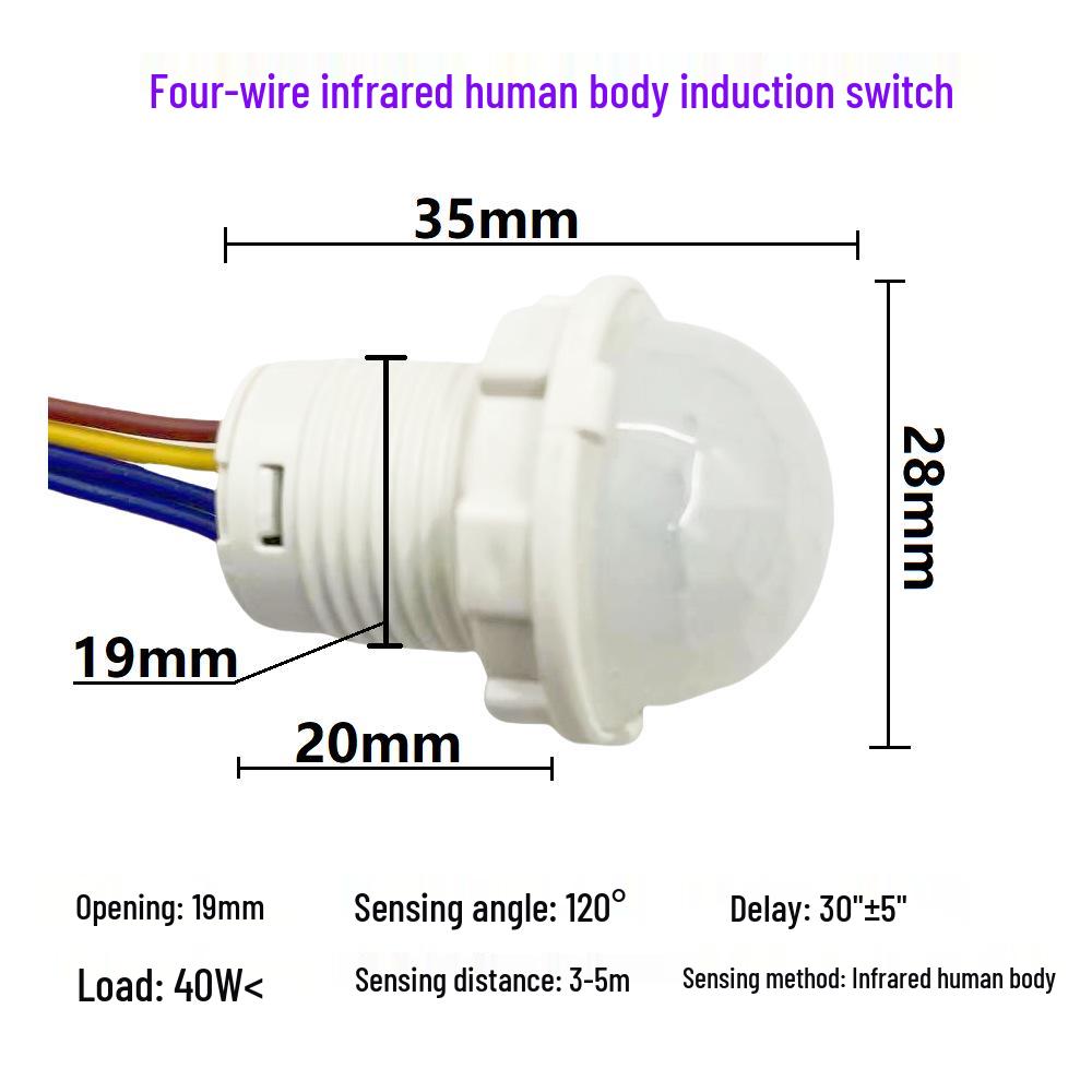 Ceiling-Mounted Smart Infrared Sensor with Microwave Radar and Motion Detection