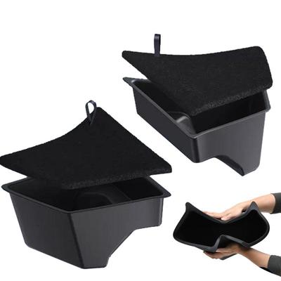 For Tesla for Model 3 2025/2025 Rear Trunk Side Storage Box with Cover for Model 3 Tail Trunk Boot Organizer Protective Cover