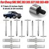 16Pcs Bolts Tabs Tall T-Bar Valve Cover Hold Down Kit T-Bar Valve Cover Center Bolts Set for SB 265 283 302 305 307 327 350 400