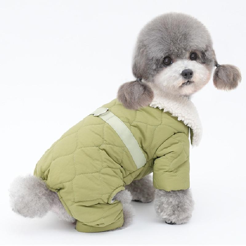 Thick and Warm Four Leg Dog Jumpsuit Puppy Small Dog Clothes Coat Jacket Yorkshire Pomeranian Poodle Bichon Pet Clothing Rompers
