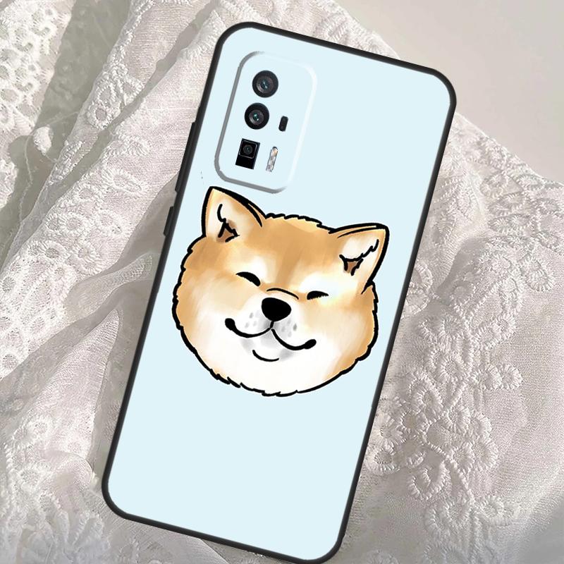 Animal Cute Dog Akita Case For Xiaomi 14T Pro 13T 12T 11T 13 14 Ultra POCO X6 Pro M6 X3 X5 M5s F3 F5 F6 Cover