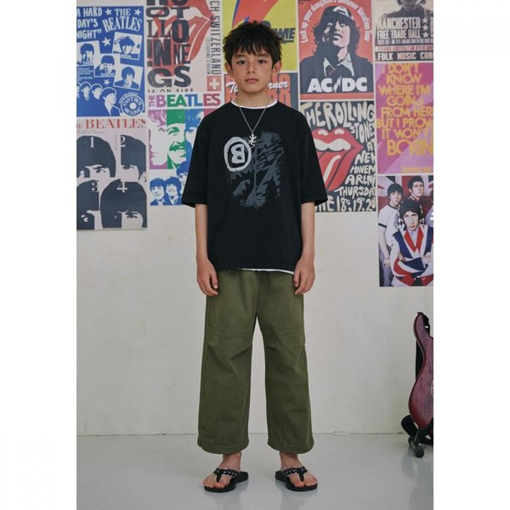 Bluetail Khaki Barrel Baggy Fit Woven Pants Aab1pt06kk