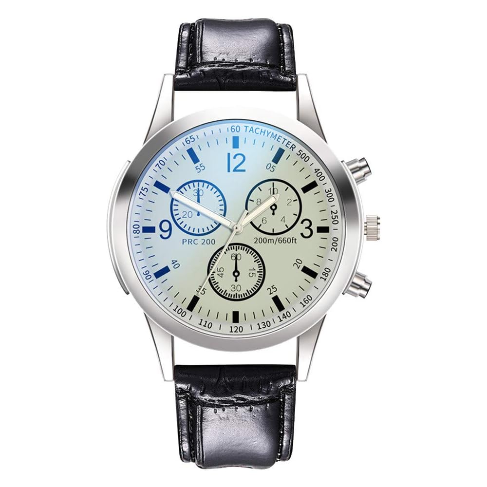 Men s Simple Stylish Analog Watch Black-Grey Lightweight Ultra-Thin Waterproof Quartz