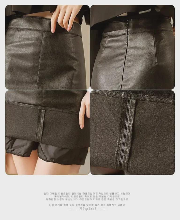 Women's High Waist Slim PU Leather Skirt - Popular Autumn/Winter 2023