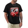 Corrado VR Euro Style Red TShirt Novelty Print Casual Tee Shirt