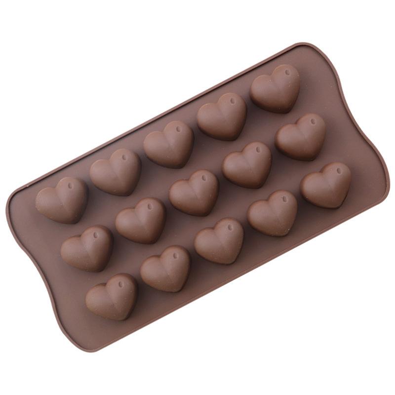 Love Heart Baking Stencil Valentine's Day Mini Chocolate Casting Die Pan Soft Silicone Materials For Cake Candle Fondant