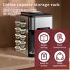 4Pcs Side Mount Coffee Pod Holder Space Saving Capsule Organizer Wall or Machine Mounted Storage Rack with Adhesive for Home