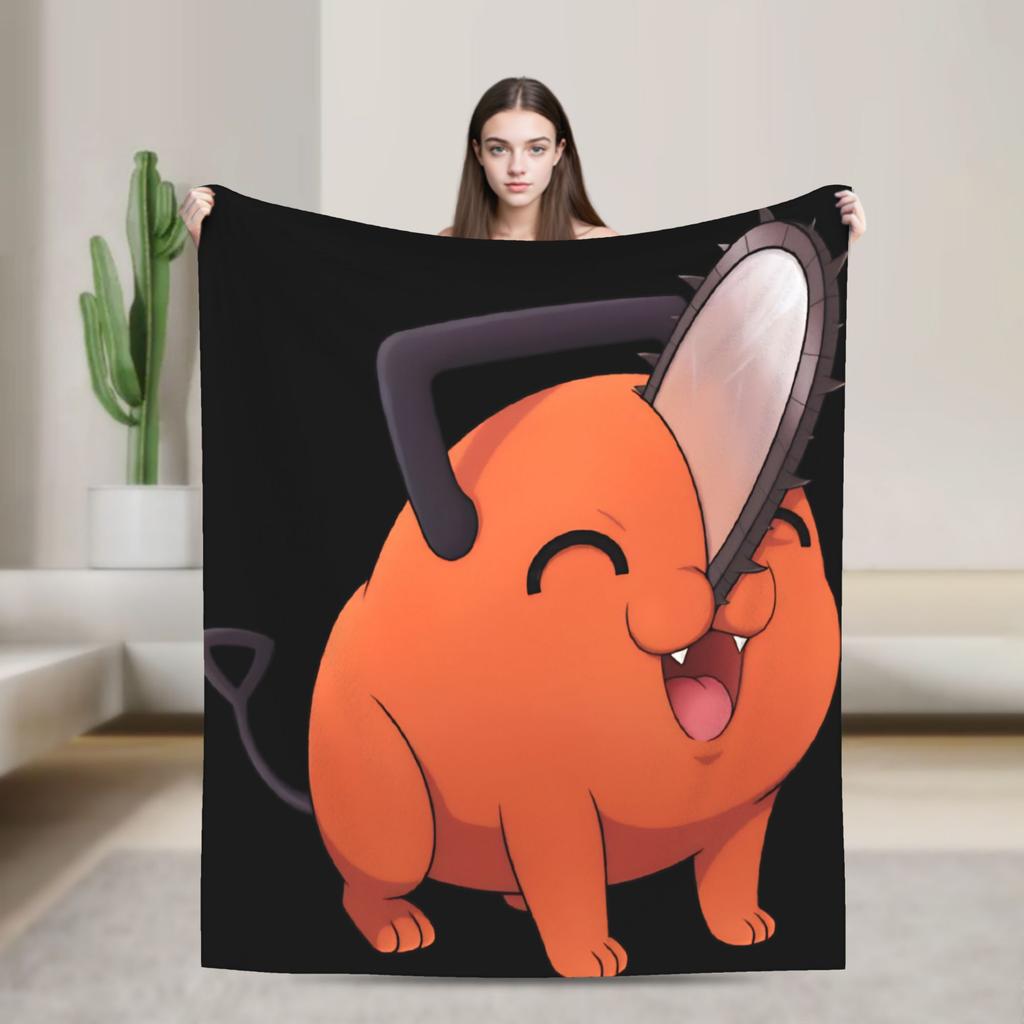 Chainsaw Man Reze Anime Blanket Quality Super Warm Throw Blanket Winter Travel Home Decor Fashion Bedspread