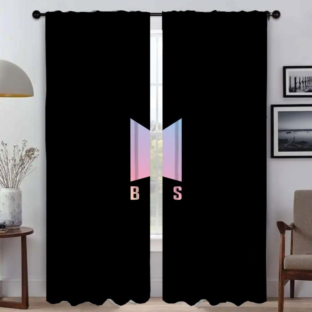 

B-BTS Оконная штора для комнаты 2 панели Противомоскитные шторы для разделения комнаты Хэллоуинская декорация Домашние интерьерные шторы W50xH70cmx2pcs-CL