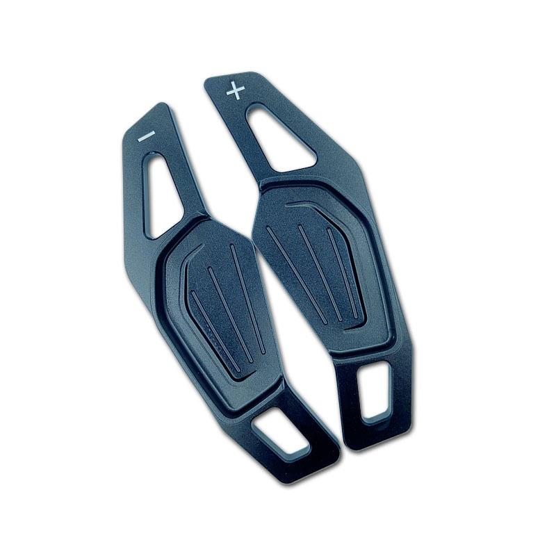 

For Skoda 2020 Octavia A8 MK4 ENYAQ IV RS VRS 2021 2022 aluminum Car Steering Wheel Shifter Paddle Extension DSG Sticker Styling A-BLACK