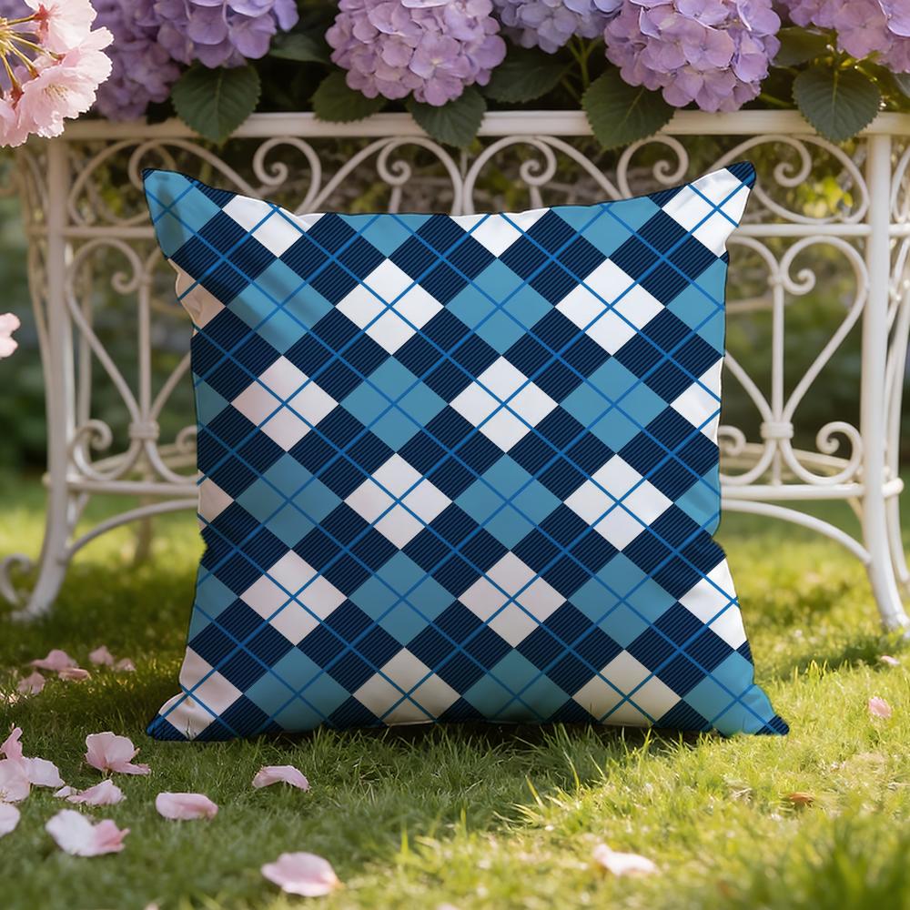 Black White Checkerboard Cushion Cover Home & Car Dual-Scene Pillow Cover: Reversible for Premium Comfort