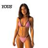 Halterneck Bikini Top 2Pcs/Set Women Set, Halter Adjustable Straps Bra, Low Waist Slender Briefs, Dot Print Bathing Suit for Beach Vacation Pool