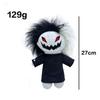 27cm Zxc Black White Bar Teeth Cat Plush Toy Halloween Scary Doll For Kids Birthday Gift