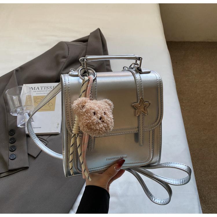 Niche Trend Schoolbag 2025 Spring College Women's Bag New Solid Color Versatile Student Multi-purpose Backpack Messenger Bag