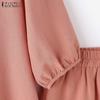 ZANZEA Lässiges Zweiteiler-Set aus Bluse und Shorts für den Sommer für Damen