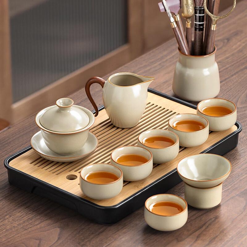 Ru Kiln Ceramic Kung Fu Tea Set