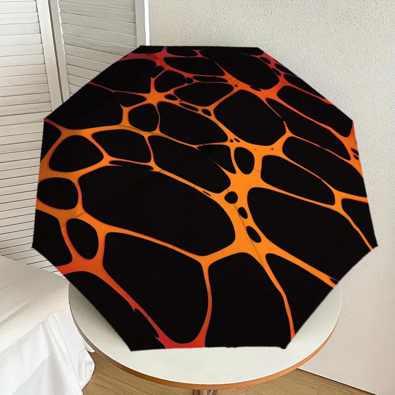 

1pc Lava Flow Abstract Pattern Umbrella with Plastic Handle,Suitable for All Seasons Home Travel Outdoor UmbrellaDD1480