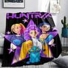 1pz Coperta in Flanella con Stampa Kpop Demon Hunters, Alta Qualità, Per Tutte le Stagioni, Decorazione per la Casa, Calore e Comfort, Perfetta per Regali di Natale