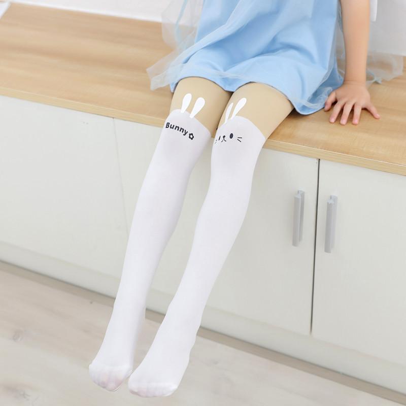 Spring Autumn Warm Children Baby Kids Tights Printing Cartoon Animal Bear Pantyhose Cat Kawaii Knee Tattoo Student Girl Stocking