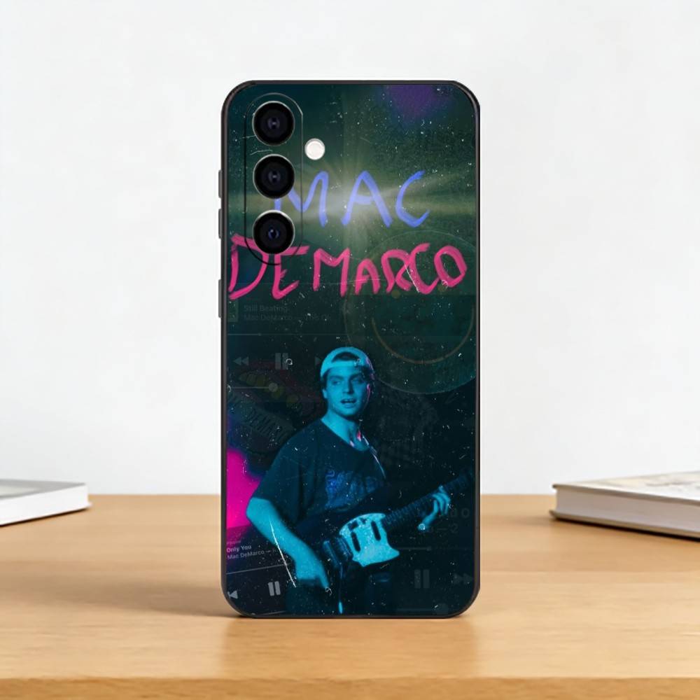 

Slacker Rock Mac Demarco Phone Case Black Silicone Soft For Samsung Galaxy A73,A72,A71,A70,A53,A52,A51 Samsung a32 4g
