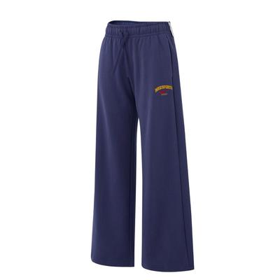 Club NSW FLC Wide Pants Comfortable Cotton Letter Mid Waist Casual Pants Women Pants Blue IO0483-508