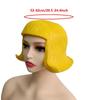 Comfortable To Wear Latex Mask Short Bob Rubber Colorful Hair Hats Novelty Overhead Masks  Festival
