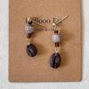 Unique Coffee Bean Studs Earrings for Fashion Enthusiasts Lightweight Wood Beaded Ear Pendants Jewelry for Daily Wear