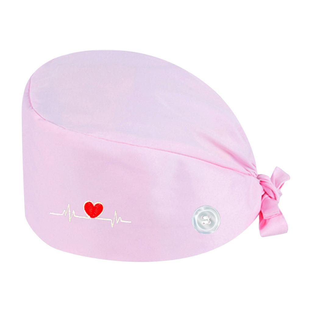 Fashion Solid Work Hat Casual Unisex Scrub Cap With Button