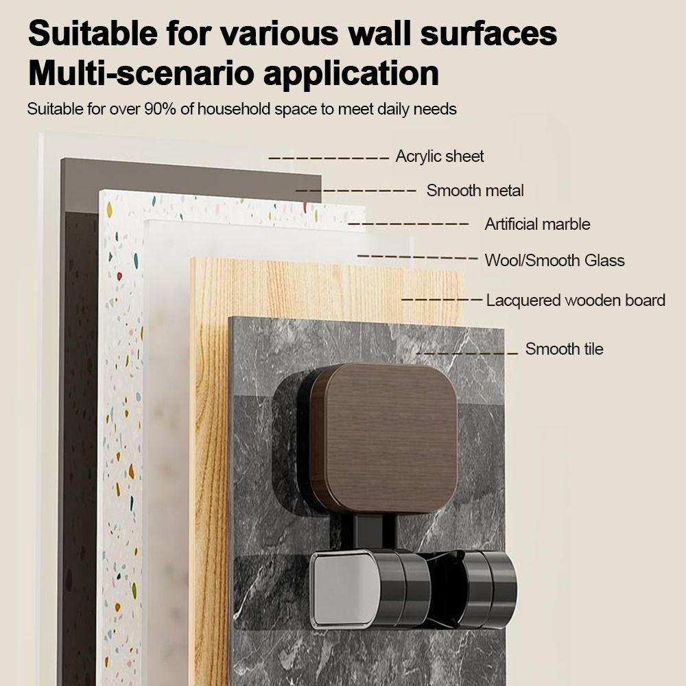 Useful Adjustable Shower Head Holder Suction Cup Wall Mounted Showerhead Bracket Sprayer Fixed Base Bathroom Accessories