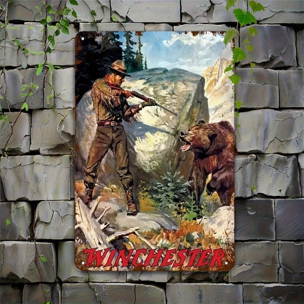 Vintage Wild West Cowboy Metal Wall Art Sign Home Decor 20x30cm