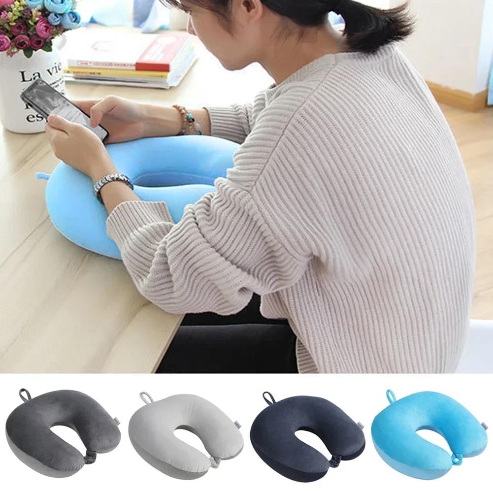 U Shape Pillow Foam Particles Slow Rebound Filler Outdoor Travel Airplane Car Nap Neck Pillow Neck Pillow Home and Garden Pillow