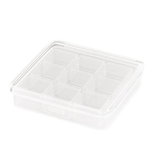 Multifunctional Storage Box, with Flip-Top Airtight Dust-Proof Design, Transparent Contains Independent Small Box Storage Case, for Jewelry Rings