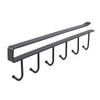 Household Convenience 6 Hooks Multifu Cup Holder Hang Cabinet Under Shelf Rack Metal Cupboard Cabinet Storage Organiser Racks