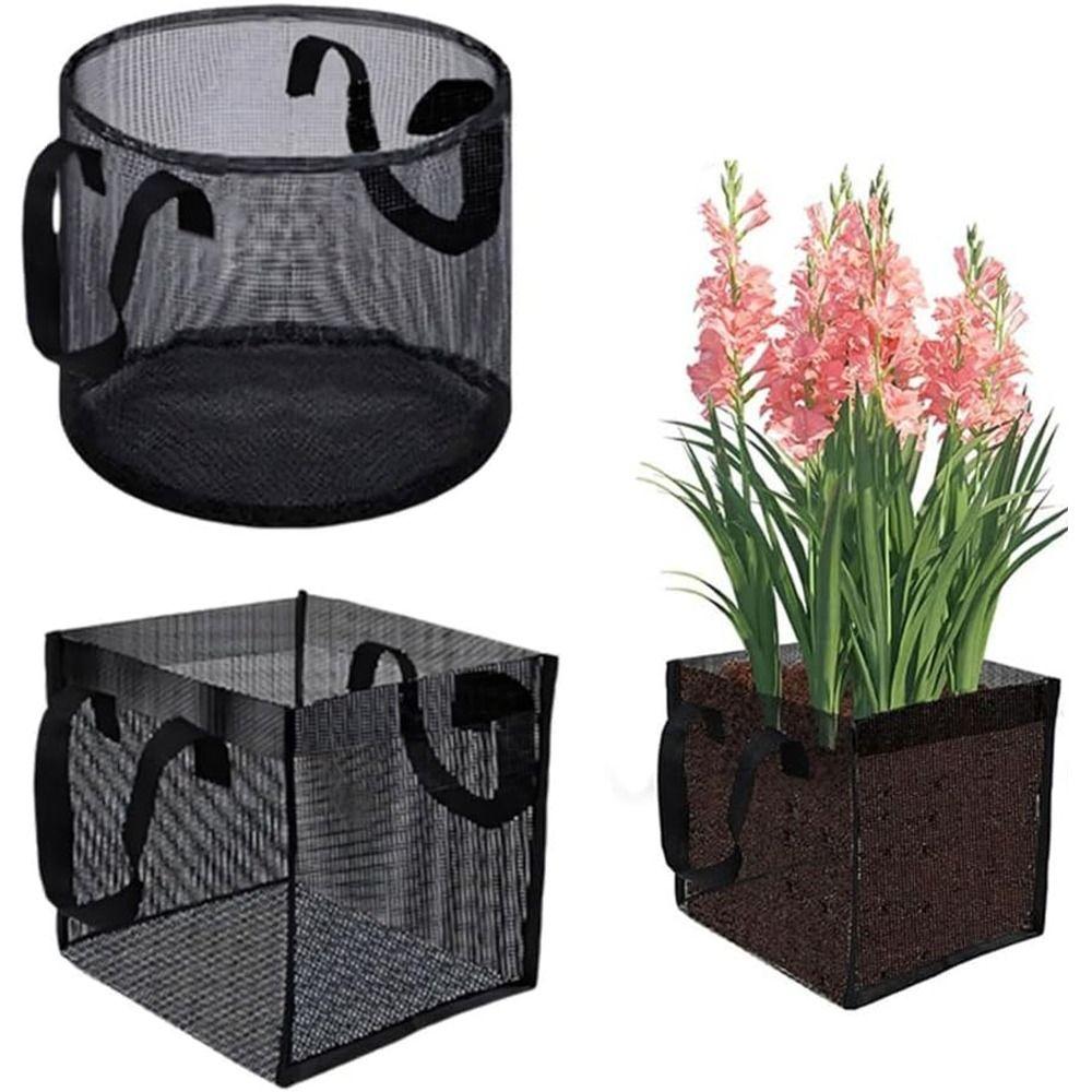 Breathable Aquatic Plant Baskets PVC Mesh Lotus Planter Reusable Pond Planting Bags  Patio Backyard