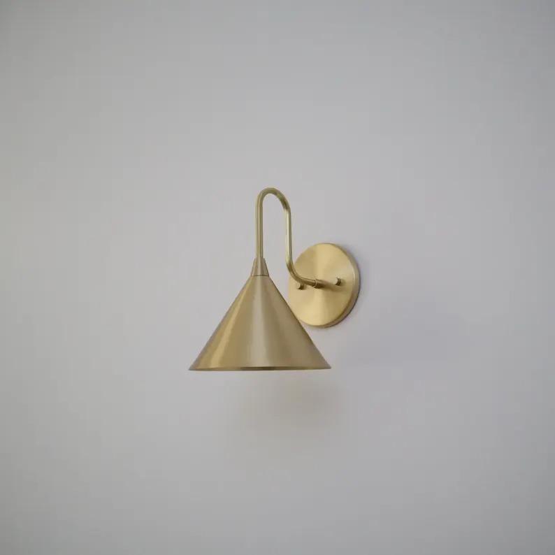 Handcrafted Brushed Brass Wall Lamp Artisan Elegance for Your Home