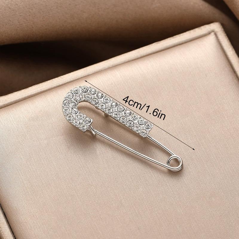 1Pc Jewelry Gift Exquisite Cardigan Clip Fashion Suit Pin Clothing Decoration Pearl Brooch Rhinestone