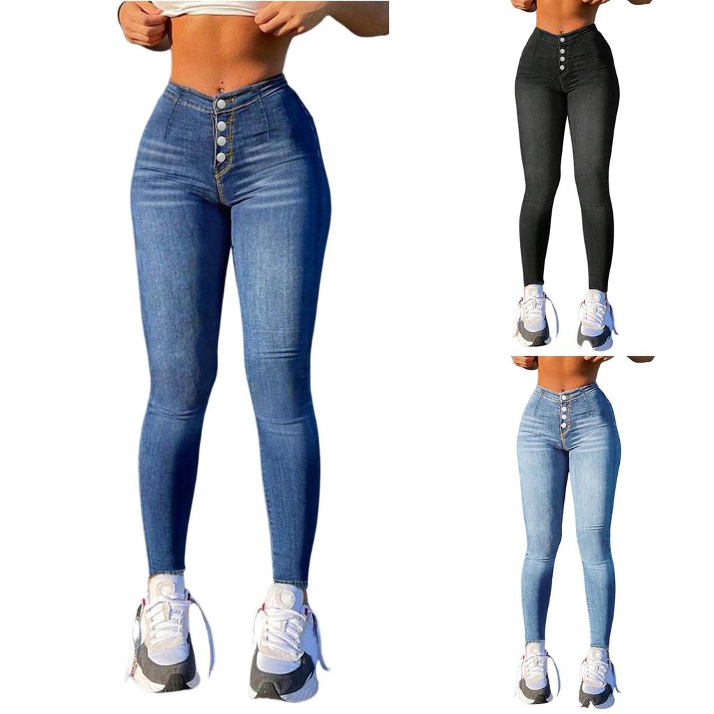 Women's Skinny Trend Ripped Casual Fashion Straight Leg Jeans