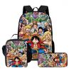15 Inch One Piece 3-in-1 Backpack Set Unisex for Boys and Girls Age 6-10, Light Weight School Kit with Lunch Bag & Pencil Case
